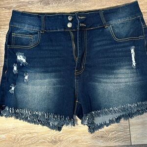 Denim shorts dark wash